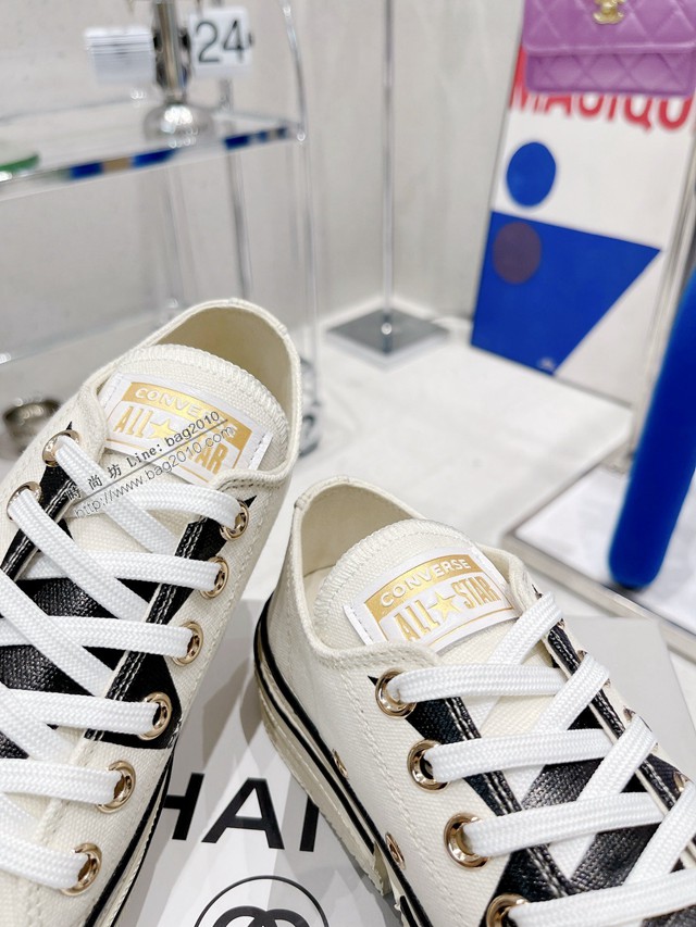 2022早春最新爆款匡威Converse x Feng Chen Wang王逢陳聯名拼接解構限量款系列半拖鞋 dx3589